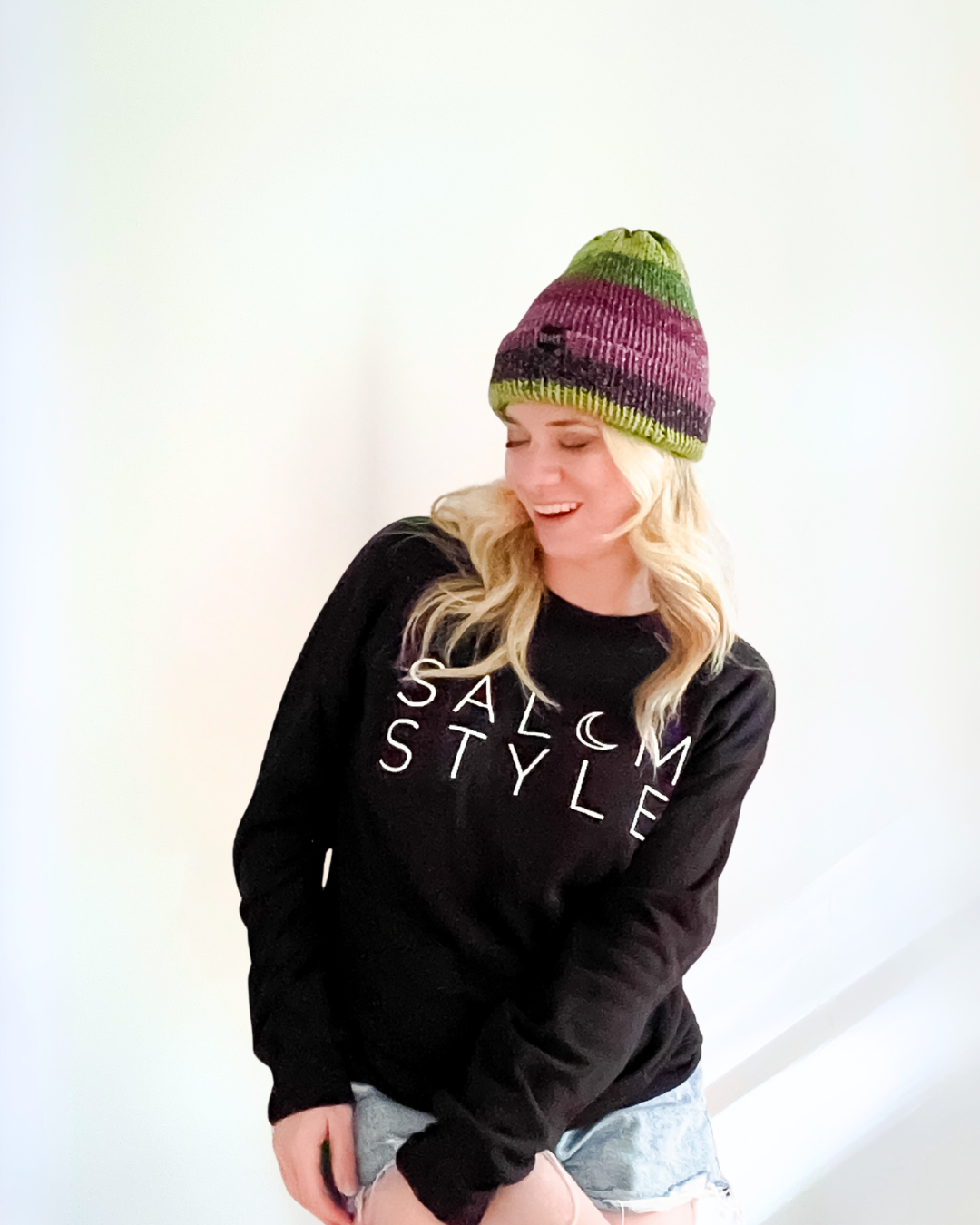 The Wharfside Knit Beanie Hat in Bella Donna