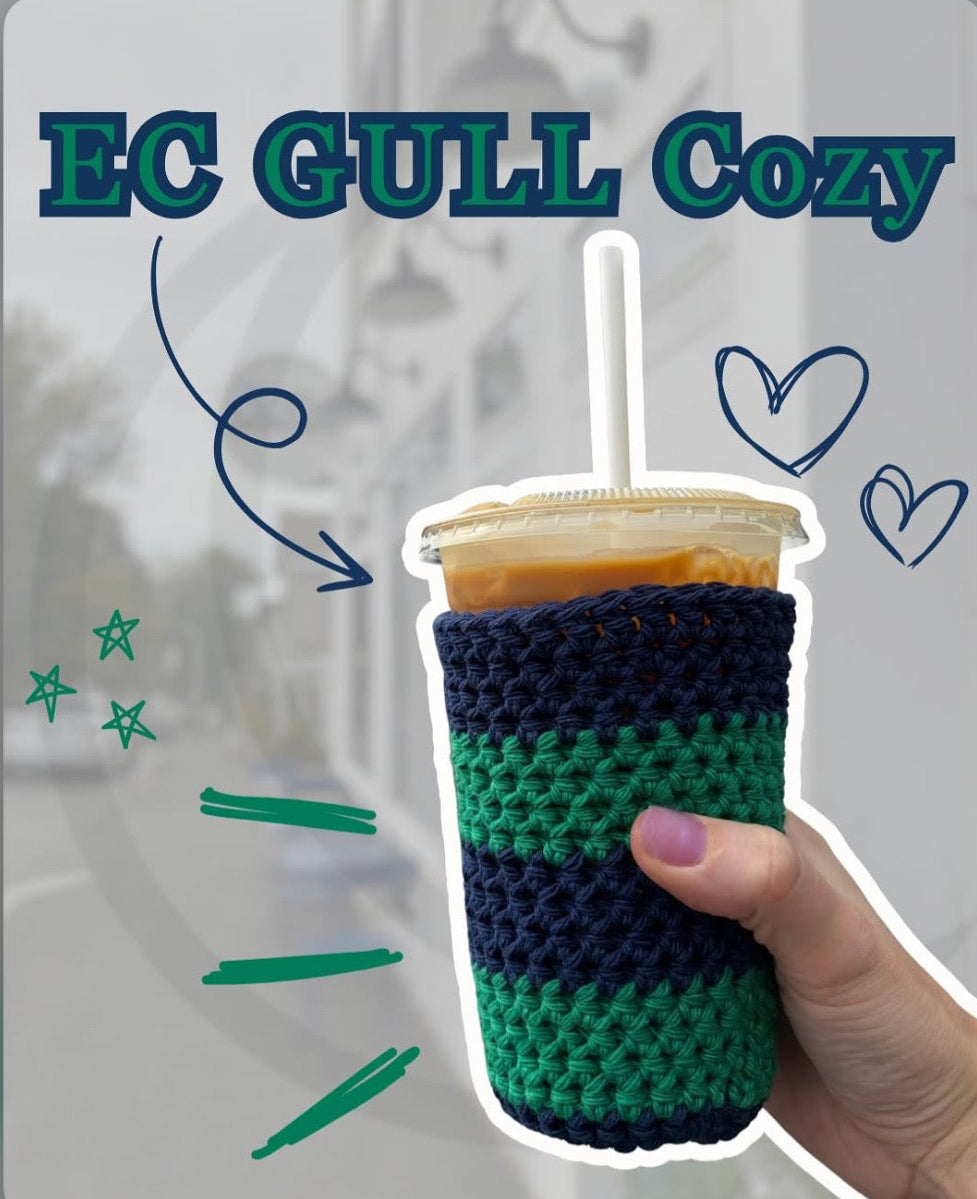EC Gulls Iced Coffee Cup Cozy
