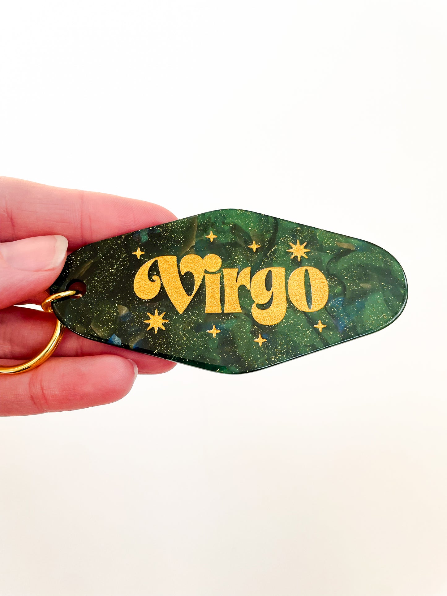Virgo Zodiac Motel Keychain