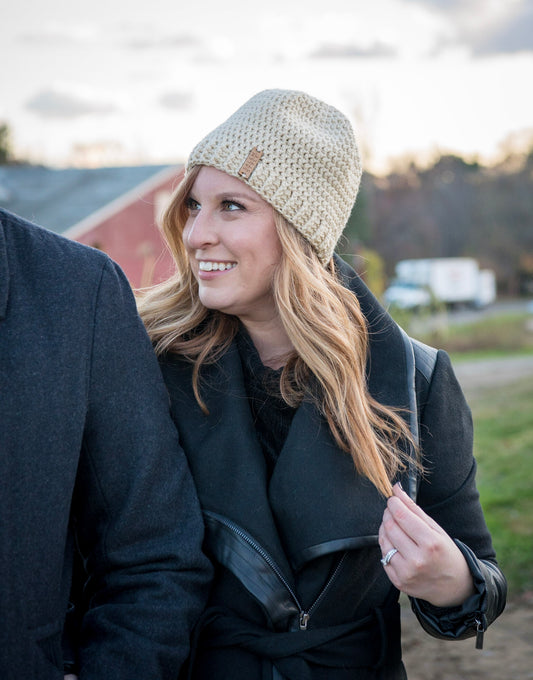 The Dunnie Beanie Hat in Almond Cream
