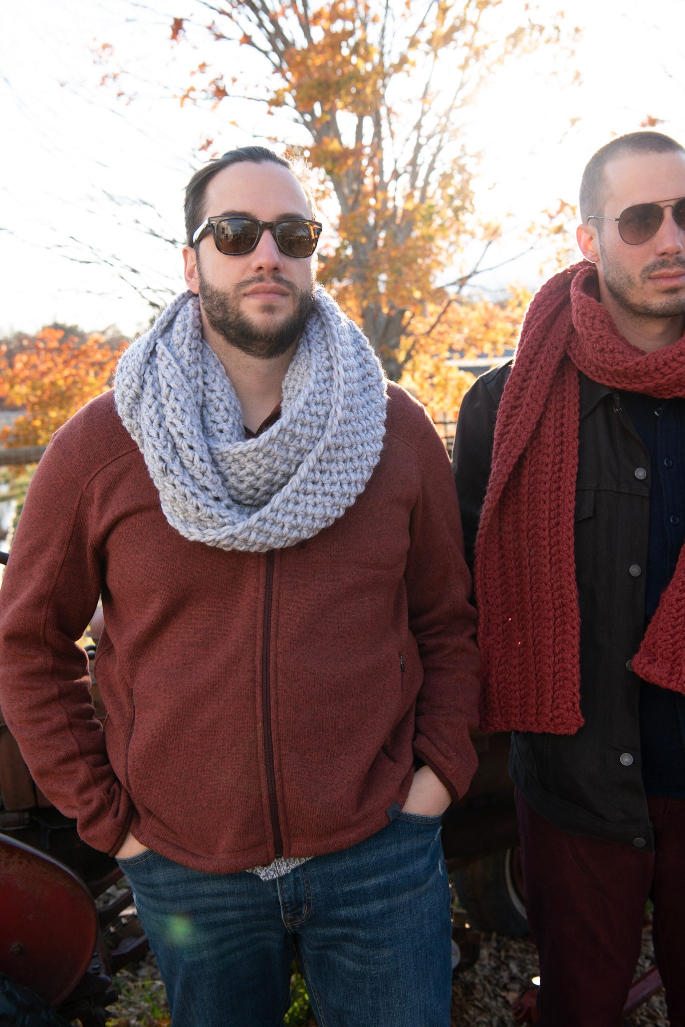 The Essex Infinity Scarf in Light Gray