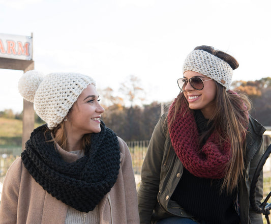 The Winter Island Pom Pom Hat in Cream