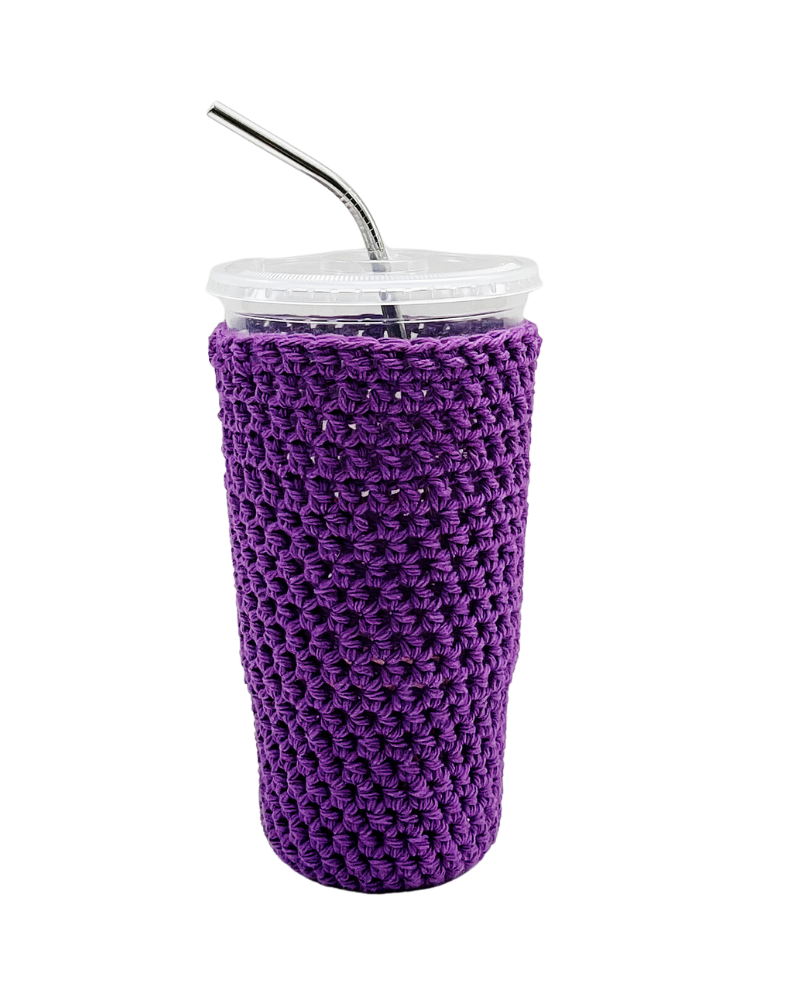 Purple Iced Coffee Cup Cozy