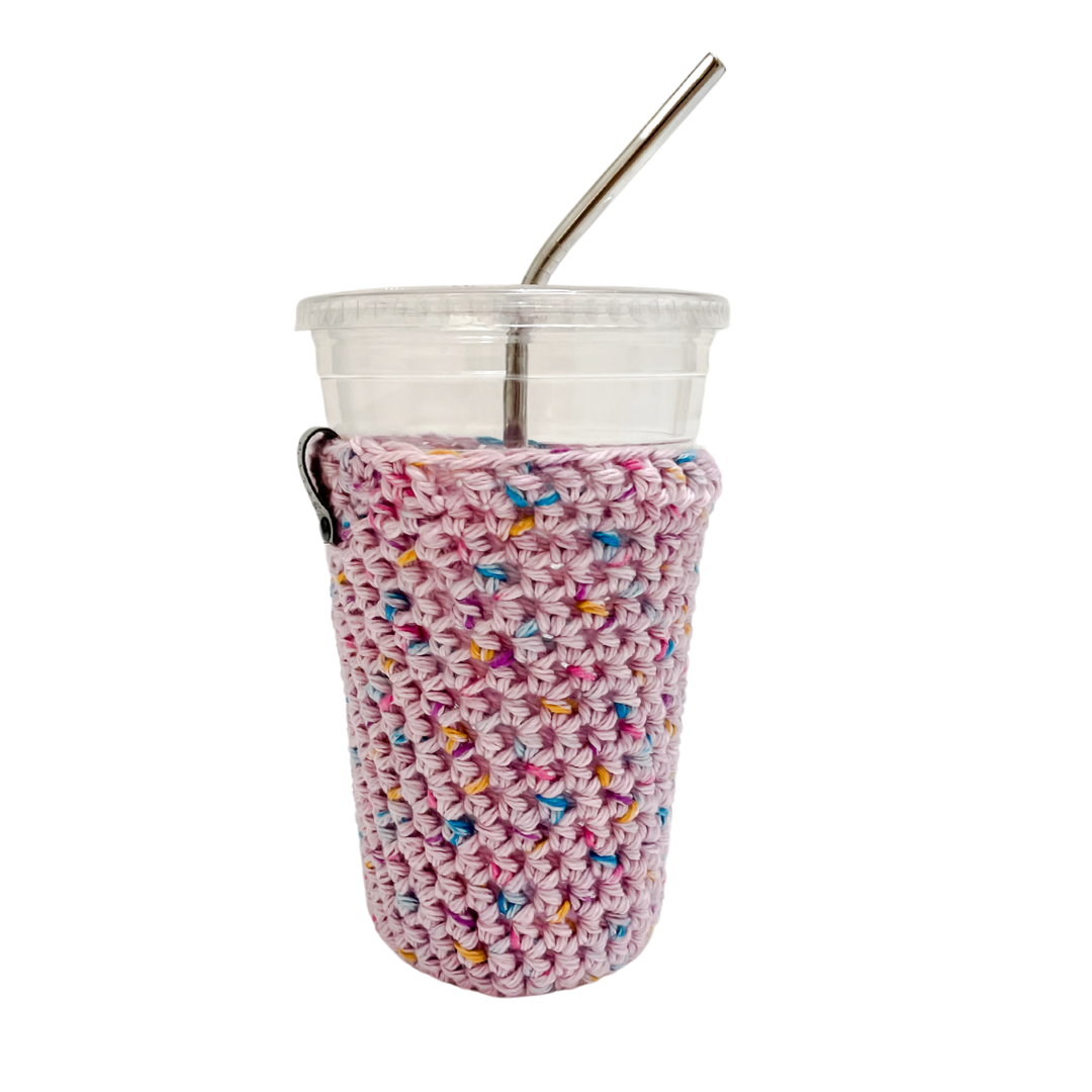 Birthday Cake Iced Coffee Cup Cozy
