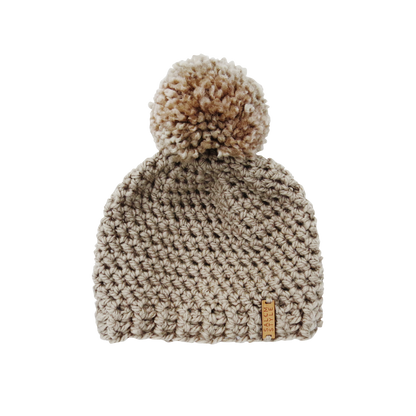 The Winter Island Pom Pom Hat in Beige
