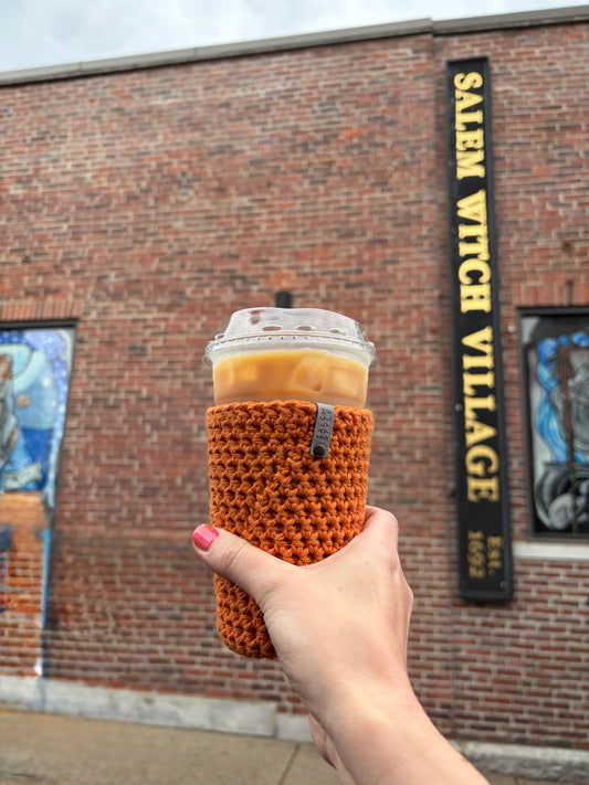 Pumpkin Spice Iced Coffee Cup Cozy