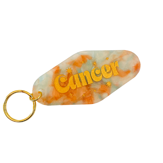 Cancer Zodiac Motel Keychain