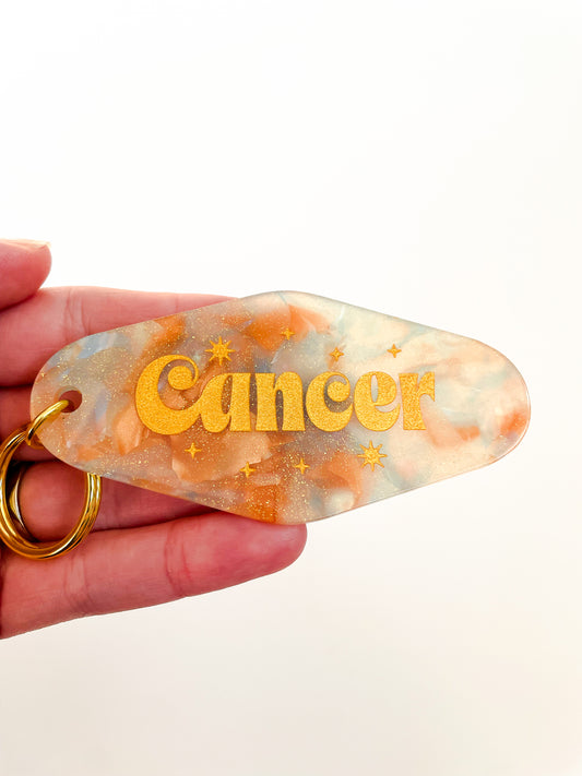 Cancer Zodiac Motel Keychain