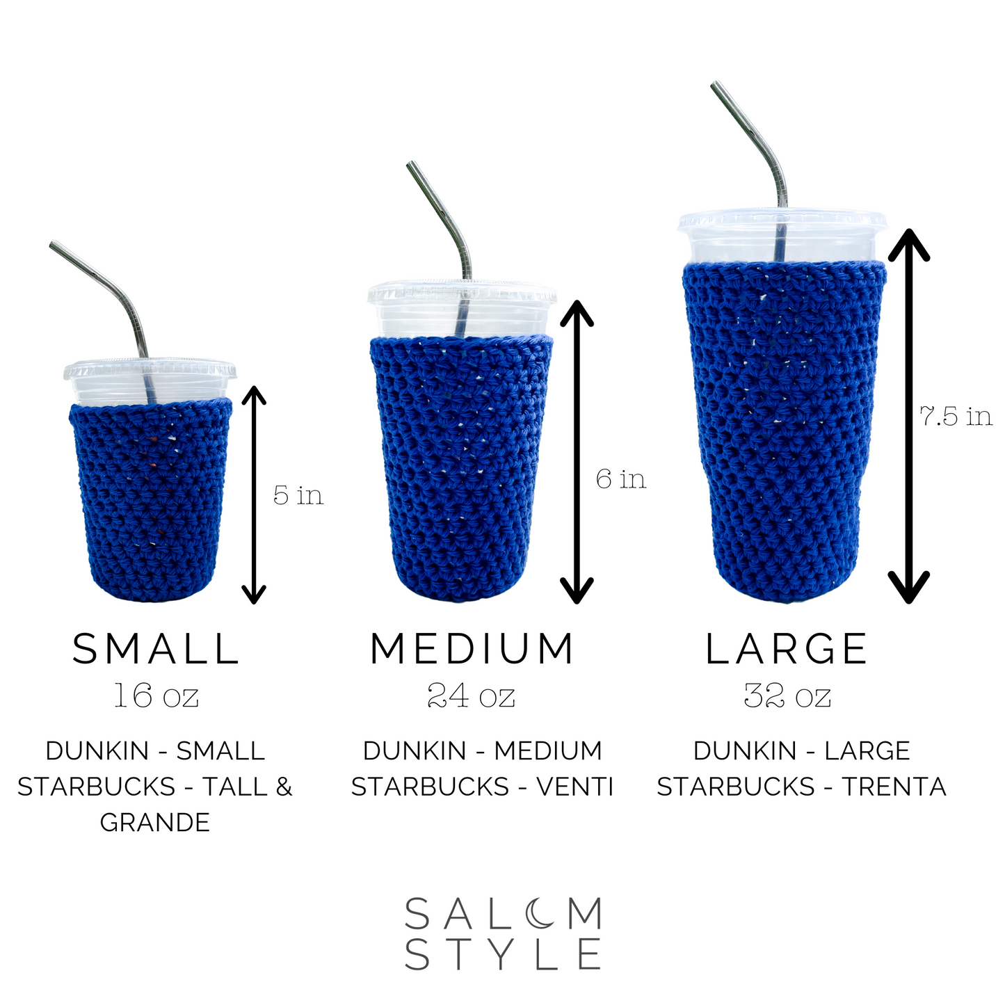 Blue Lapis Iced Coffee Cup Cozy