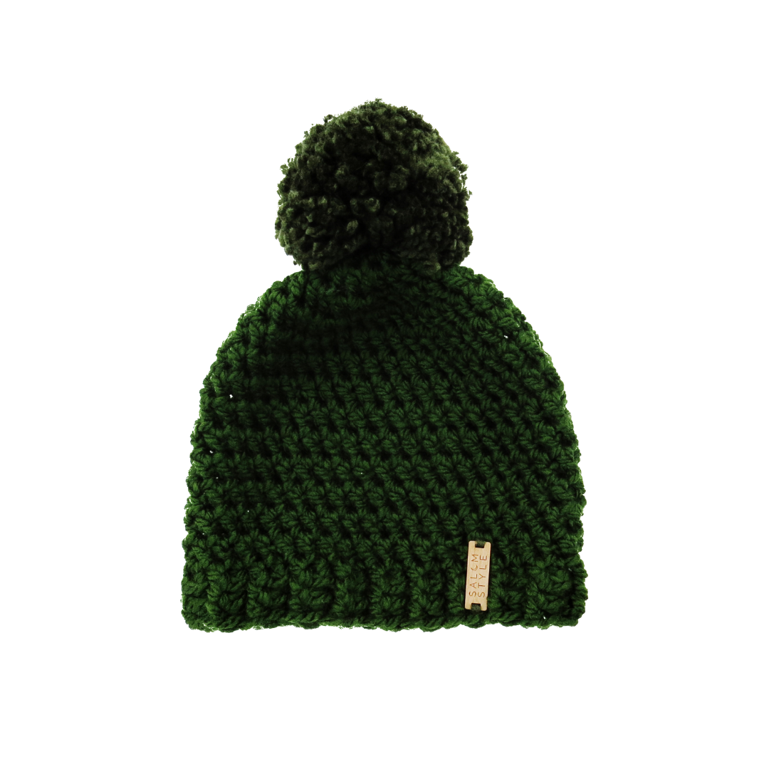The Winter Island Pom Pom Hat in Green
