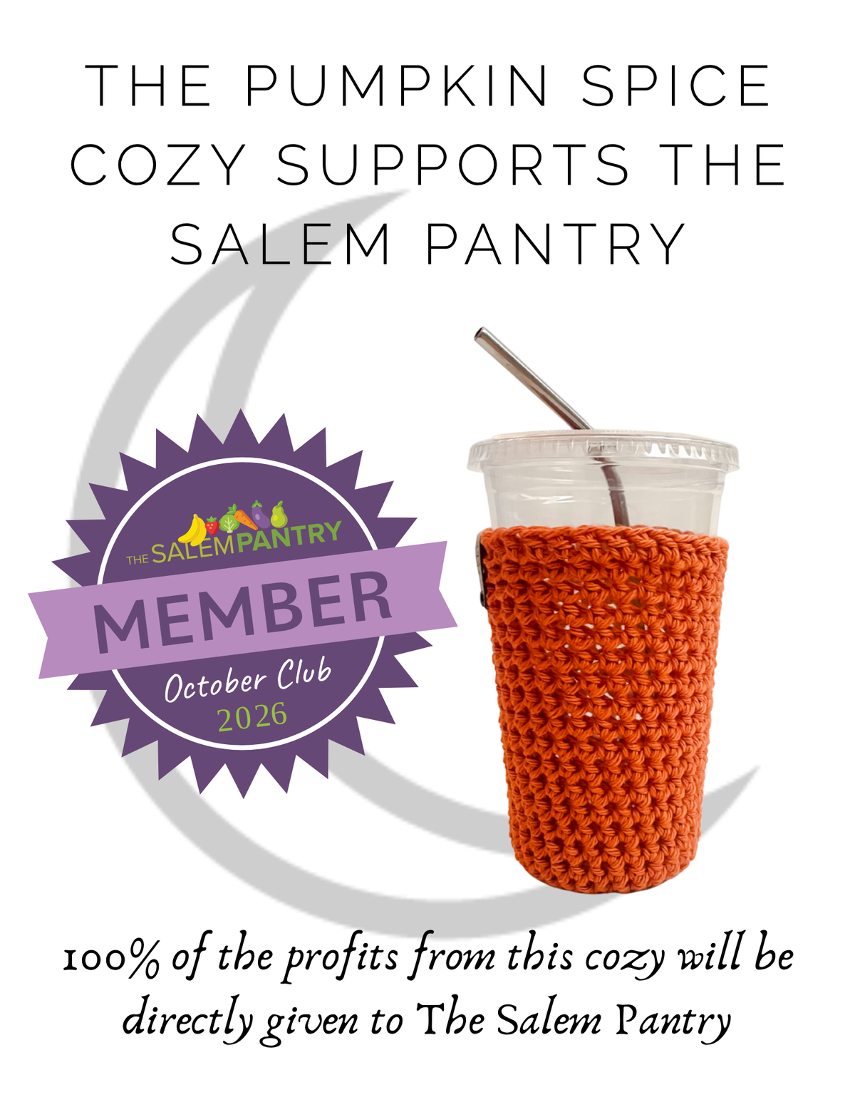 Pumpkin Spice Iced Coffee Cup Cozy