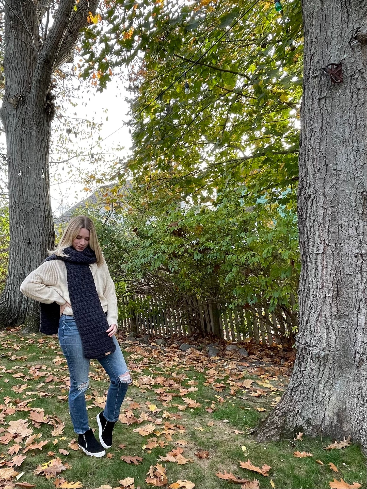 The Harmony Grove Scarf in Dark Gray