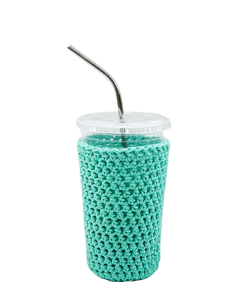 Jade Green Iced Coffee Cup Cozy