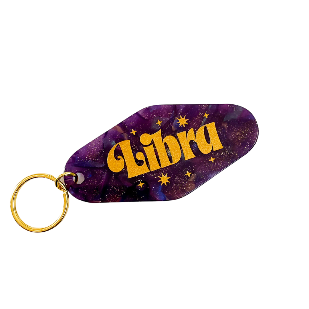 Libra Zodiac Motel Keychain