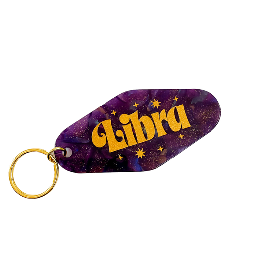 Libra Zodiac Motel Keychain