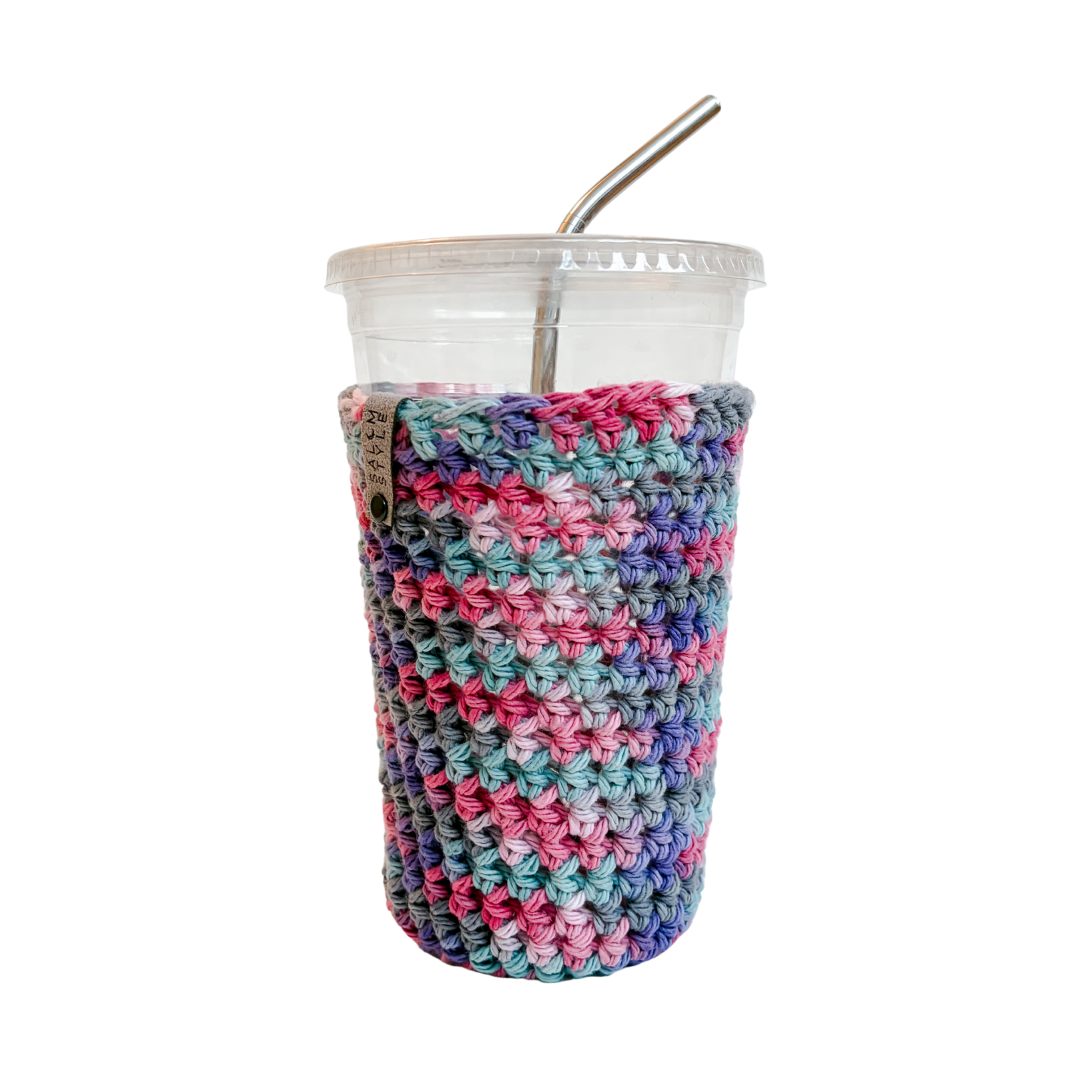 Limited Edition: Iced Coffee Cup Cozy in Pink Moon