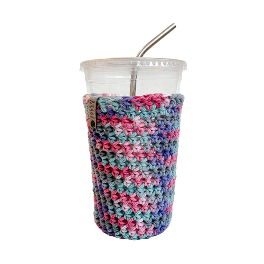 Limited Edition: Iced Coffee Cup Cozy in Pink Moon