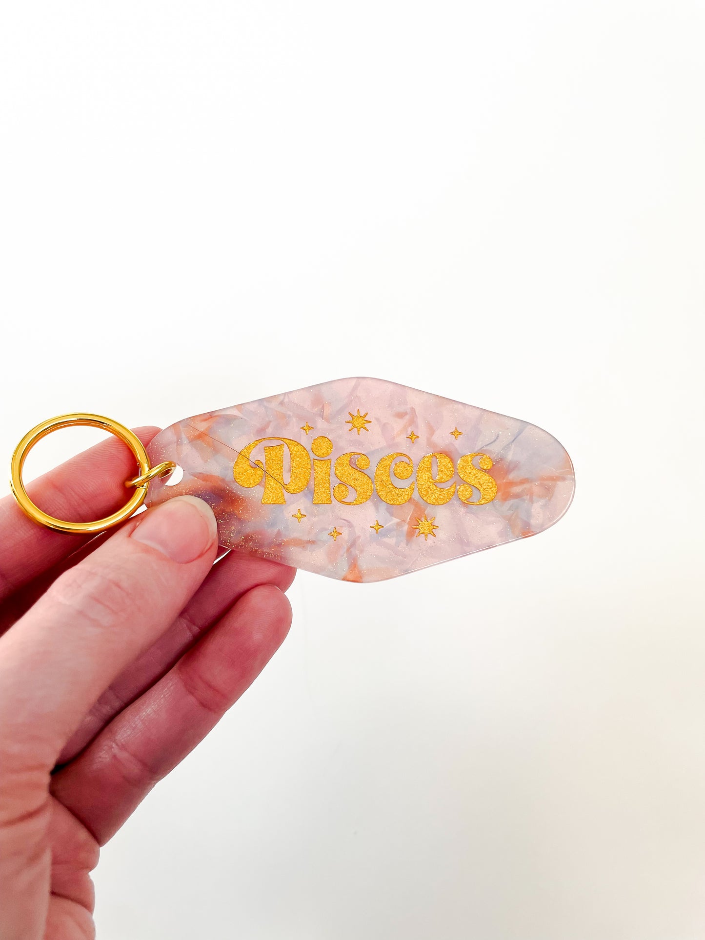 Pisces Zodiac Motel Keychain