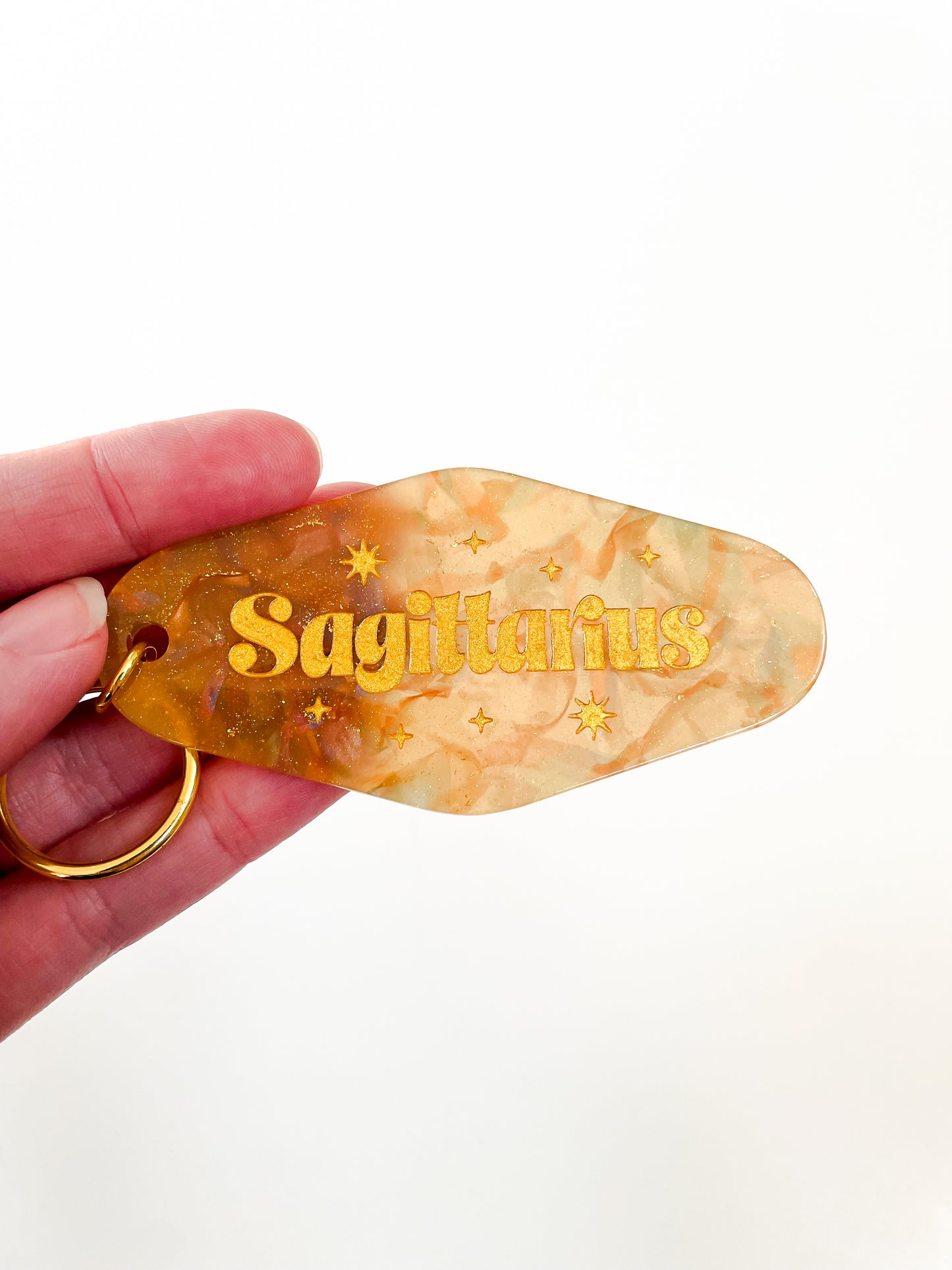 Sagittarius Zodiac Motel Keychain