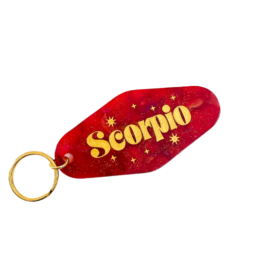 Scorpio Zodiac Motel Keychain