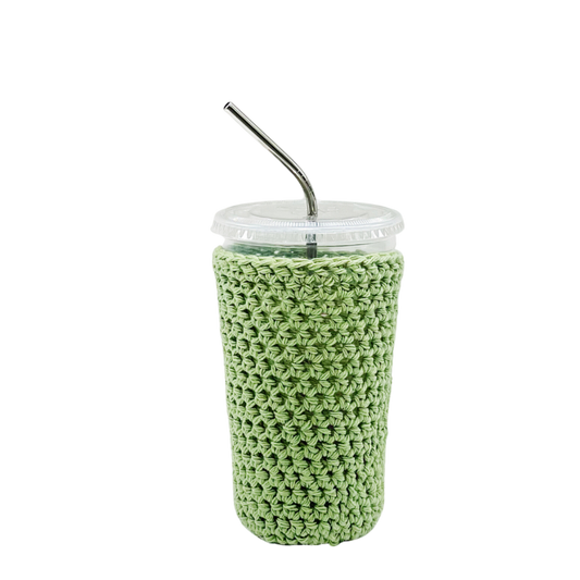 Sage Green Iced Coffee Cup Cozy