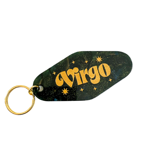 Virgo Zodiac Motel Keychain
