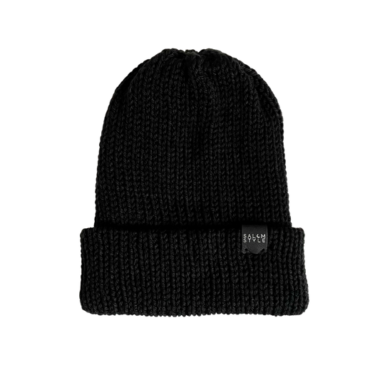 The Wharfside Knit Beanie Hat in Black
