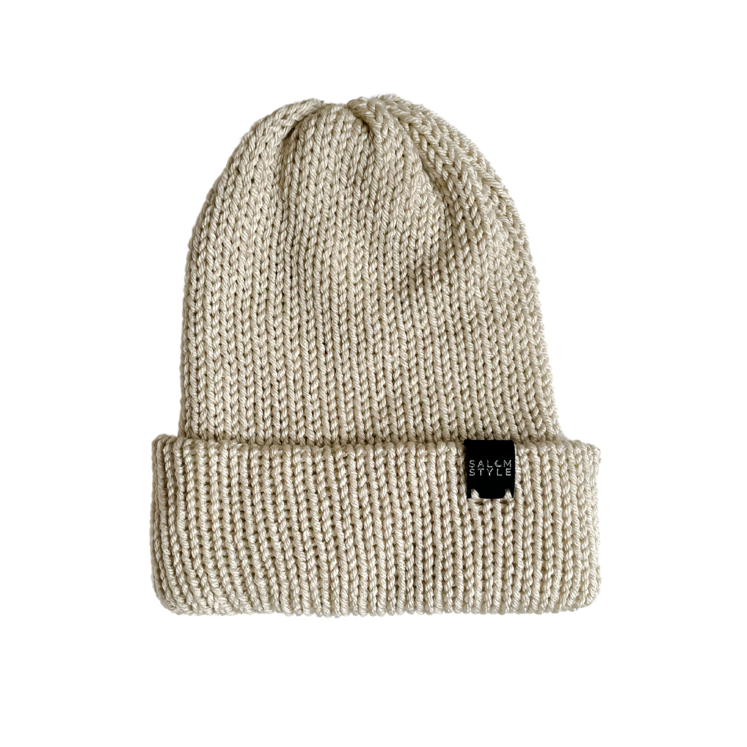 The Wharfside Knit Beanie Hat in Cream
