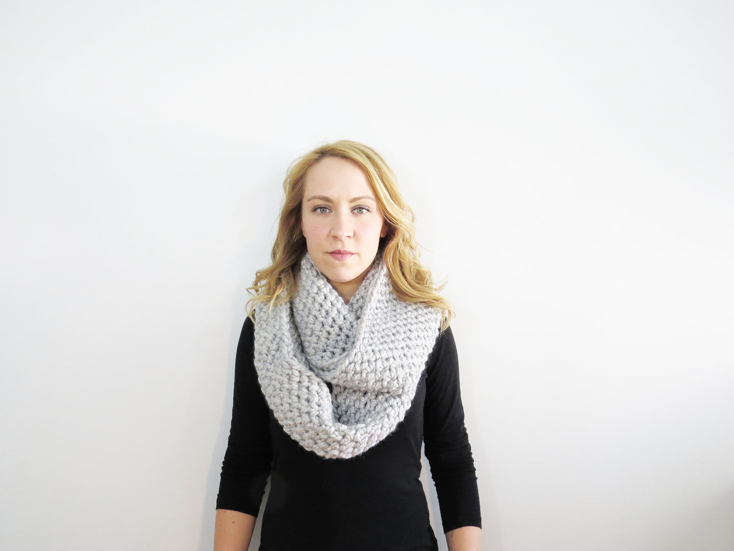 The Essex Infinity Scarf in Light Gray