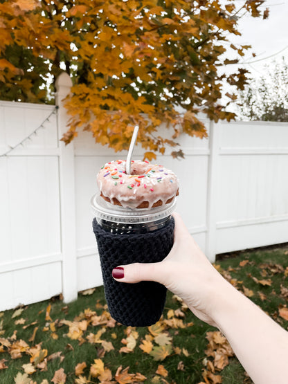 Black Iced Coffee Cup Cozy