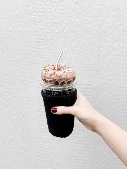 Black Iced Coffee Cup Cozy