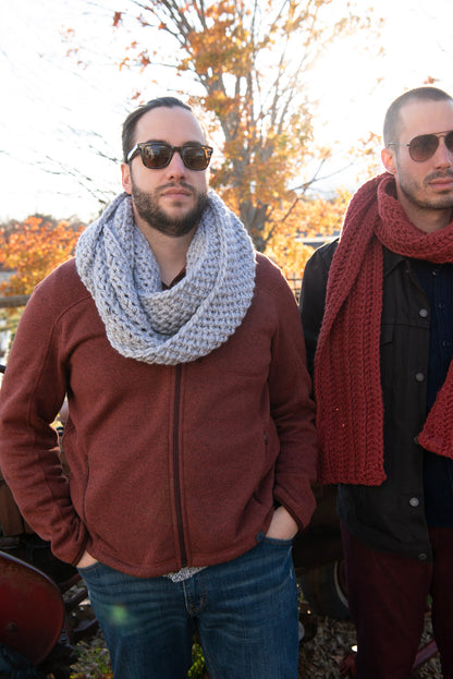 The Essex Infinity Scarf in Light Gray