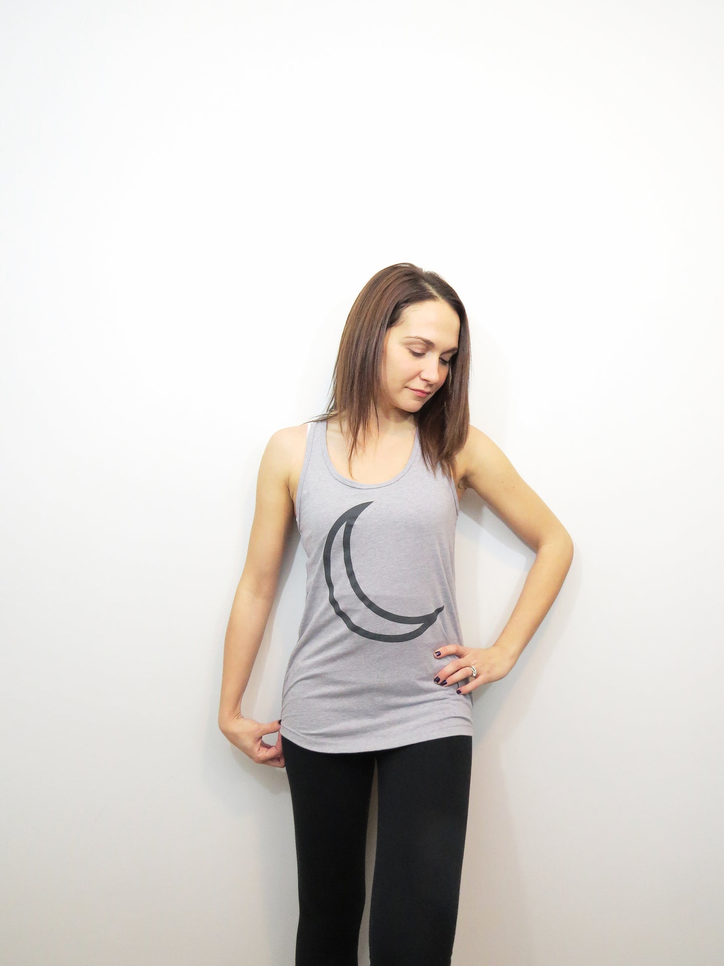 Gray Moon Yoga Racerback Tank