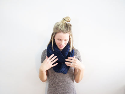 The Willows Infinity Scarf in Navy