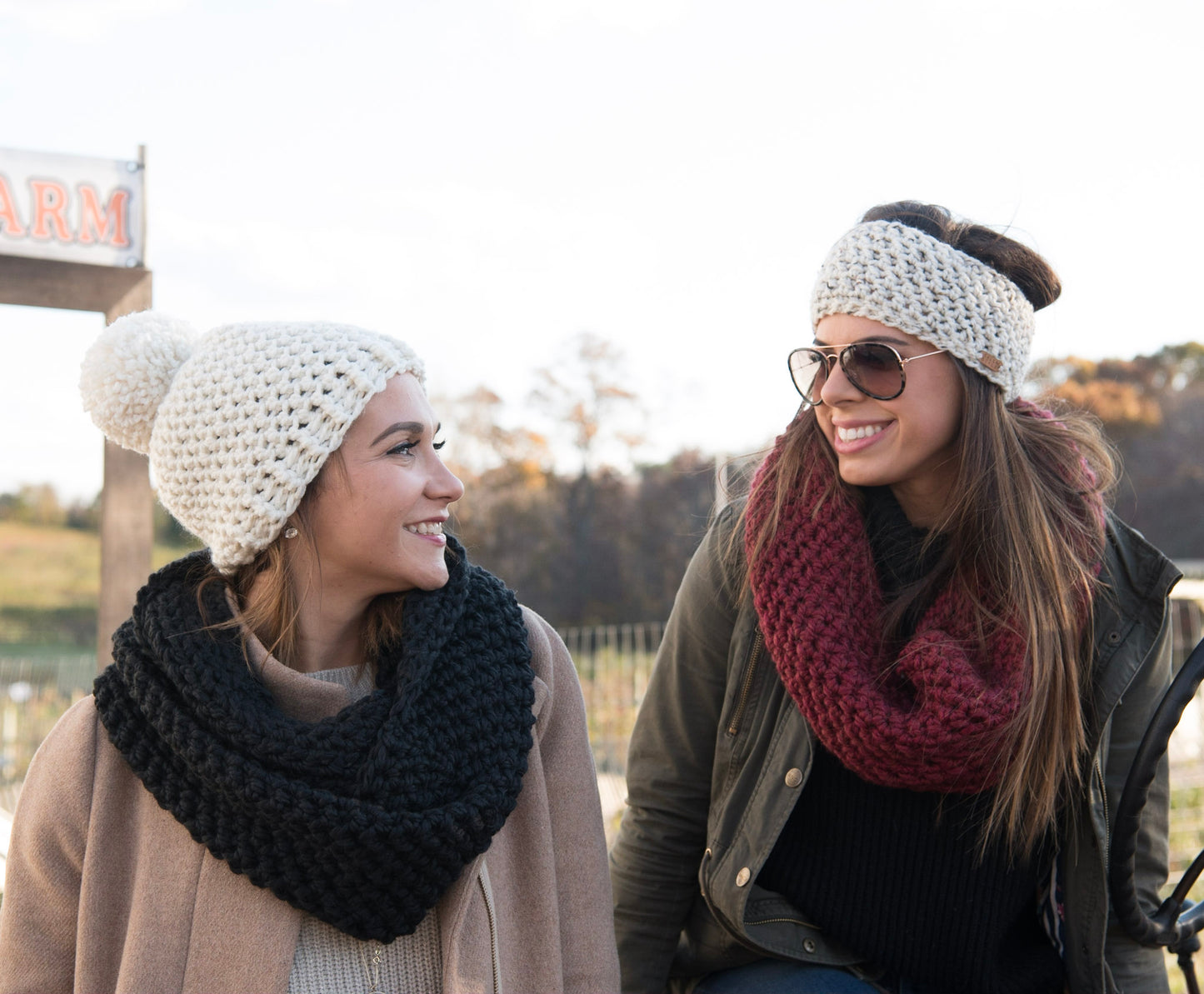 The Winter Island Pom Pom Hat in Cream