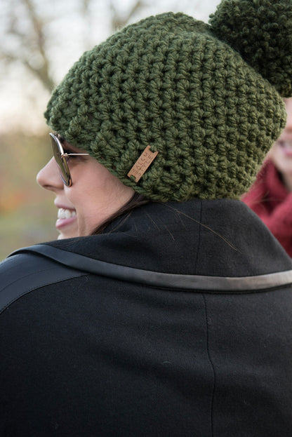 The Winter Island Pom Pom Hat in Green