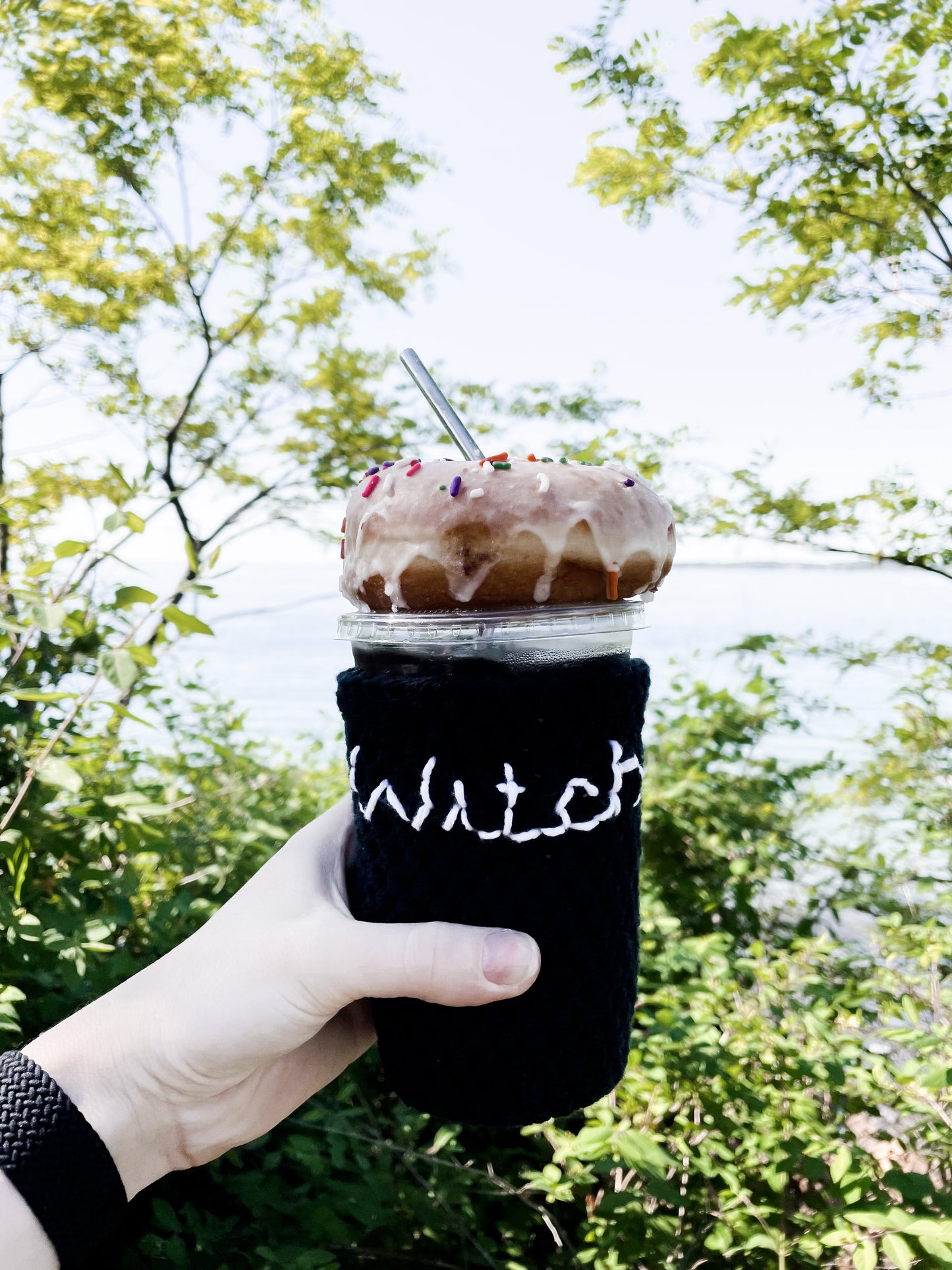 Witch Iced Coffee Cup Cozy