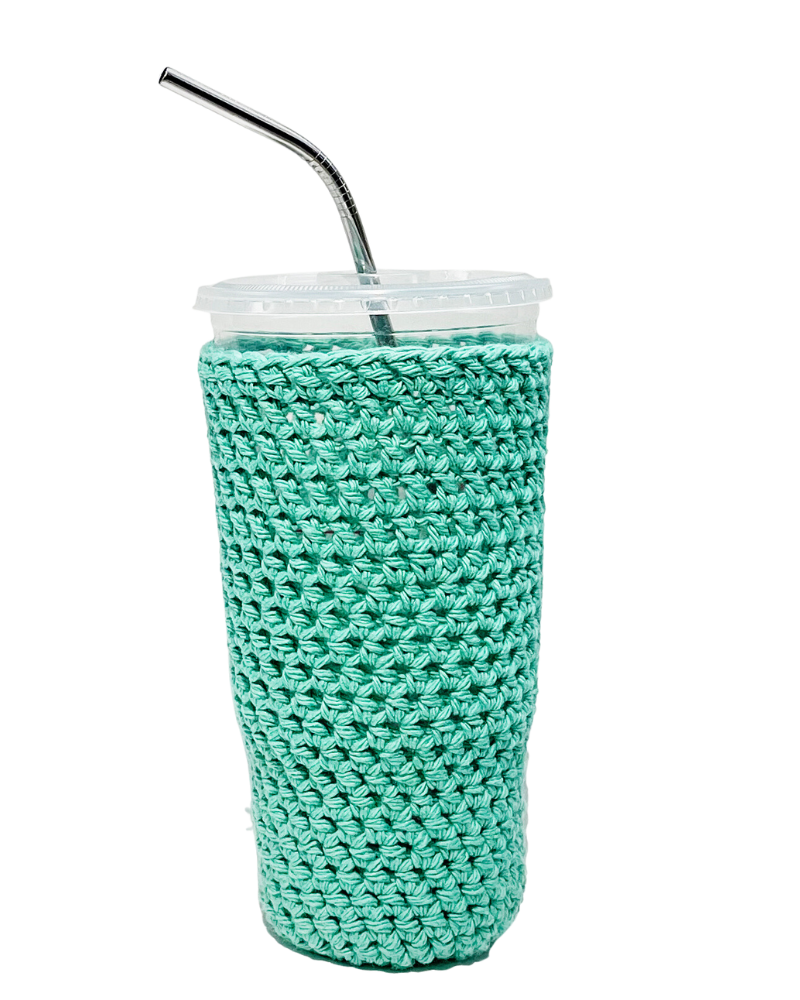 Jade Green Iced Coffee Cup Cozy