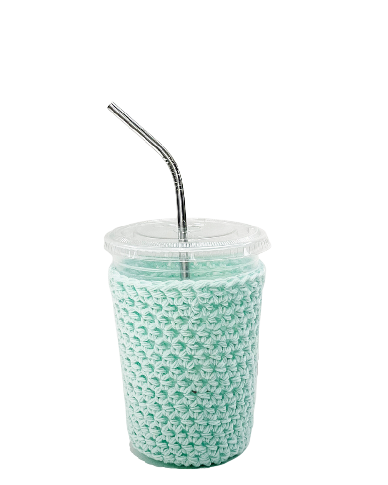 Mint Green Iced Coffee Cup Cozy