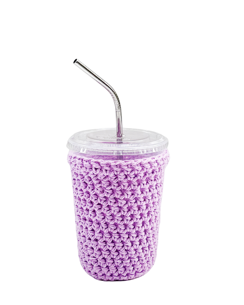 Orchid Iced Coffee Cup Cozy