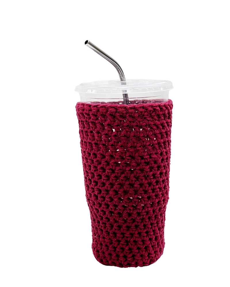 Ruby Red Iced Coffee Cup Cozy