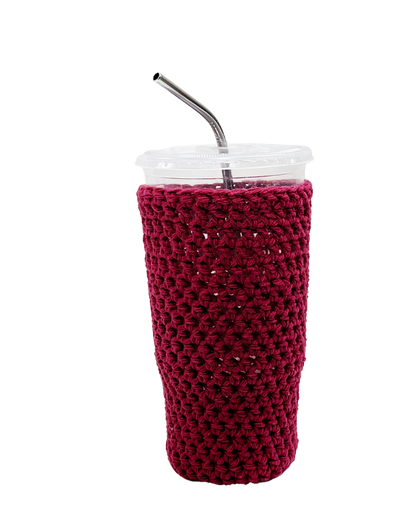 Ruby Red Iced Coffee Cup Cozy