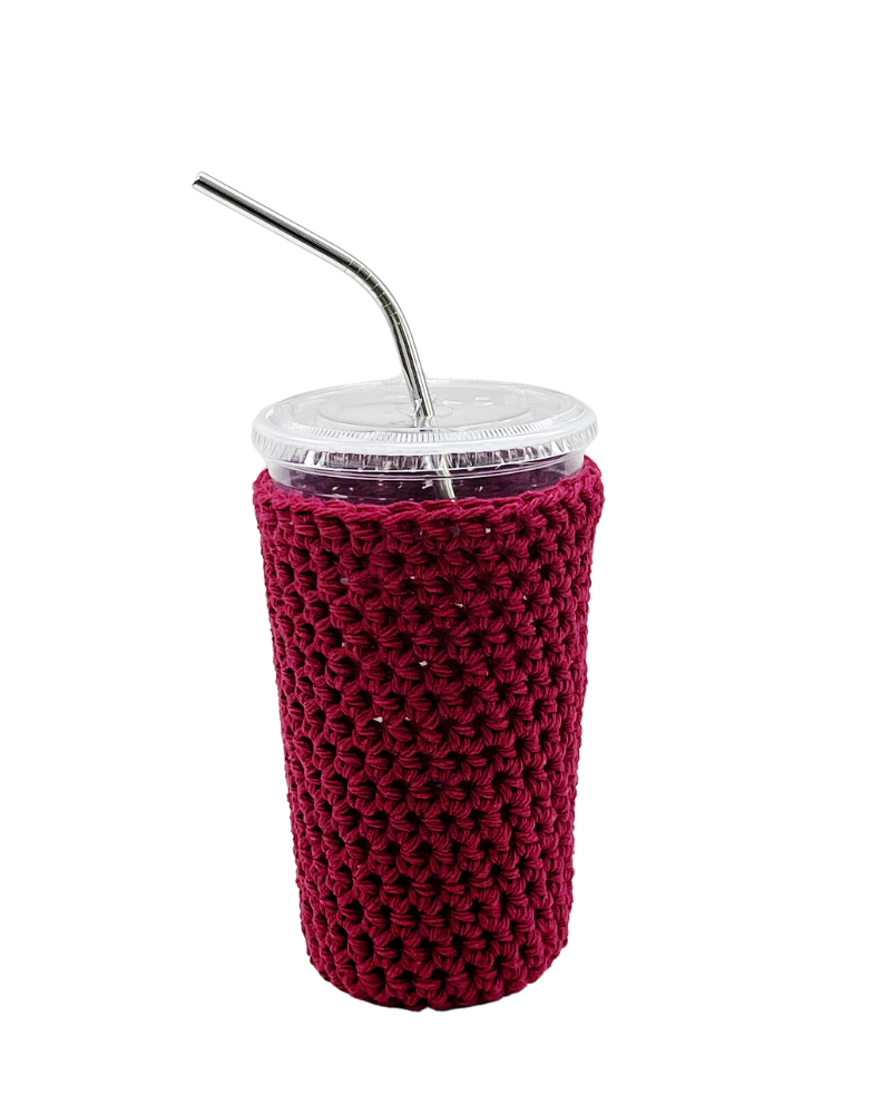 Ruby Red Iced Coffee Cup Cozy