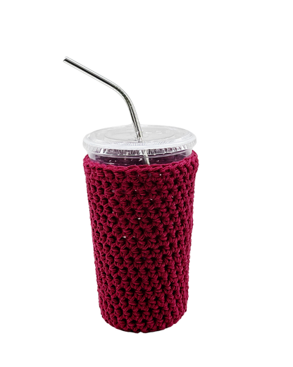 Ruby Red Iced Coffee Cup Cozy
