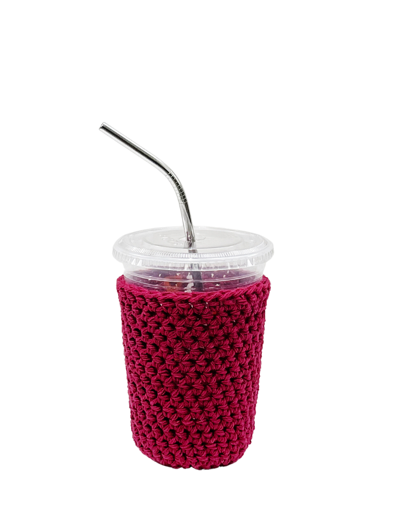 Ruby Red Iced Coffee Cup Cozy