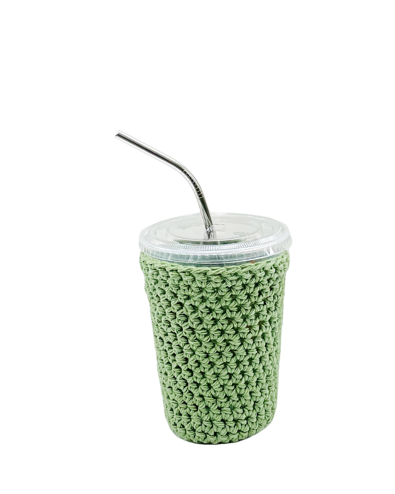 Sage Green Iced Coffee Cup Cozy